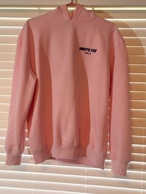 White Fox Baby Pink Hoodie | Vol.3 Logo Oversized Lounge Essentials | Size XS/S